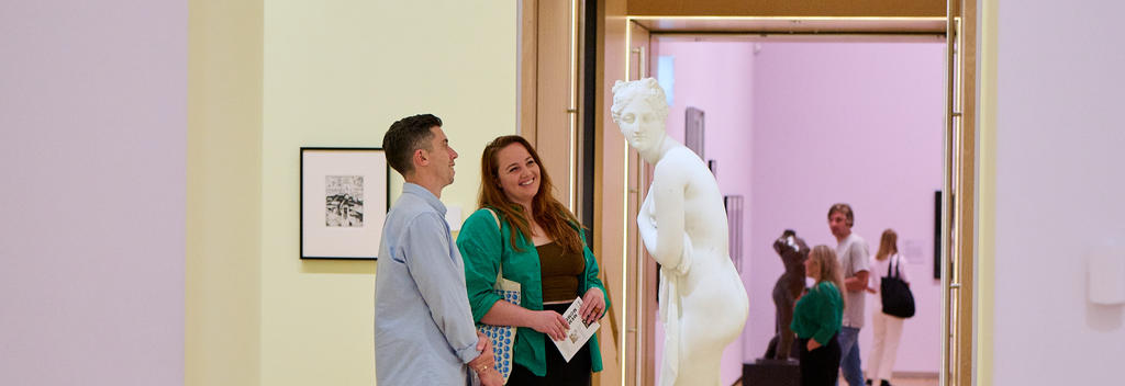 People visiting the Auckland Art Gallery 