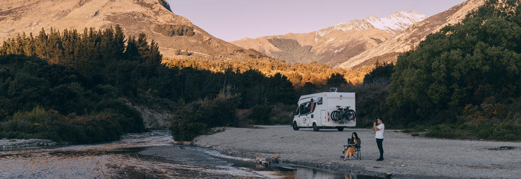 Freedom camping in a motorhome