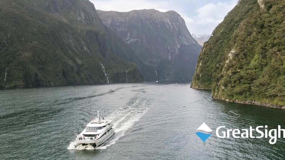 Discover Mitre Peak on board the newest, most luxurious cruise ship in Milford Sound