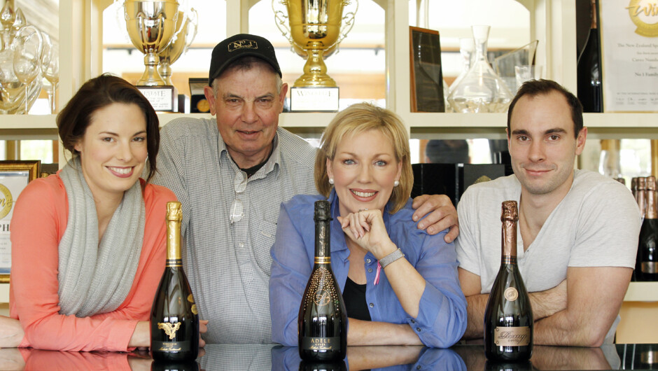 Winemaker, Daniel and Adele with their children Virginie and Remy