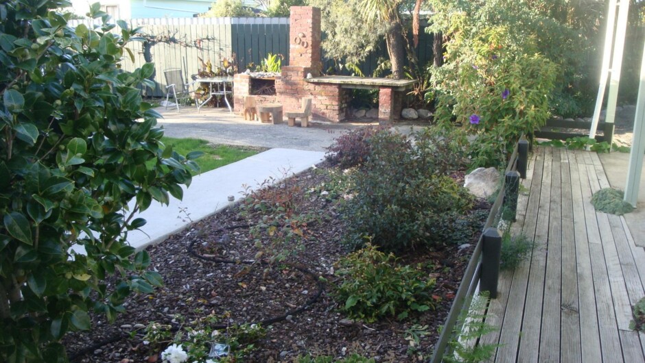BBQ area and garden