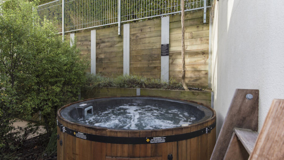 Private spa on the ground floor courtyard