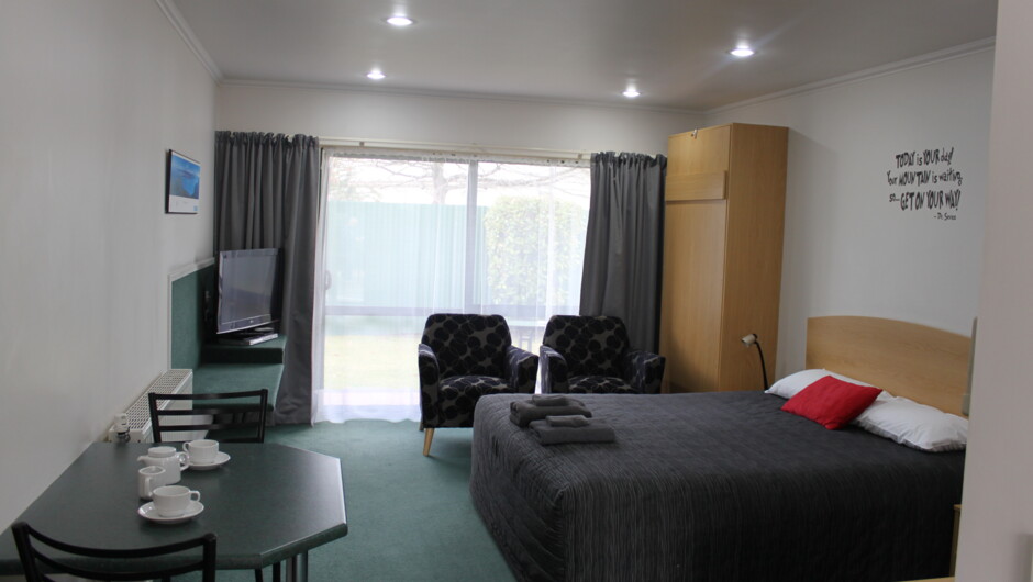 Studio or Studio Plus Unit with King Size Bed (please note, the Studio Plus unit has the option of a single pull down bed)