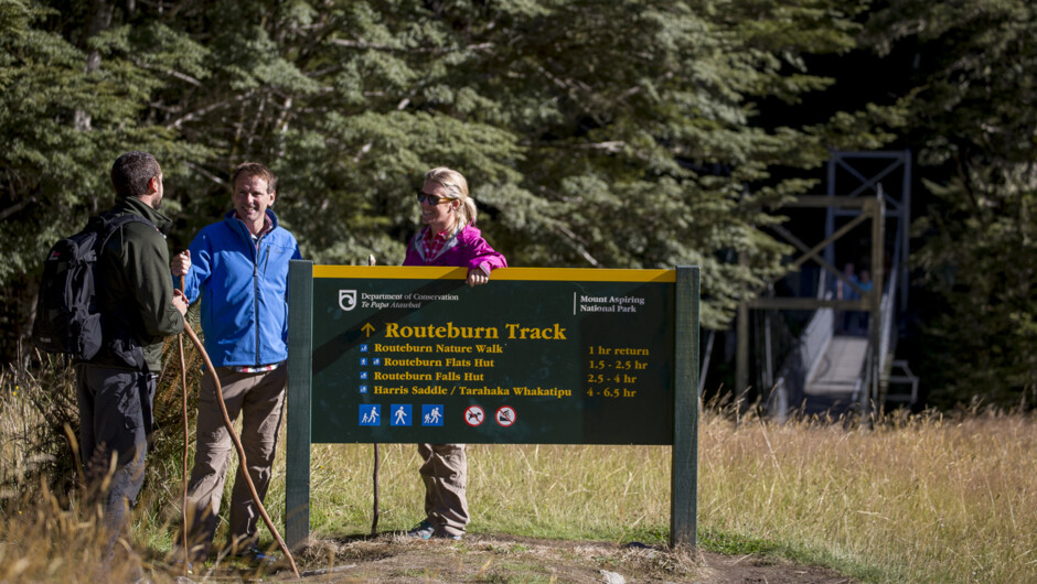 Start of the famous Routeburn Track