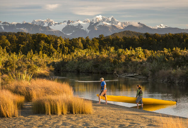 Take a kayak or a guided tour to explore New Zealand's largest unmodified estuarine lagoon - home to more than 70 bird species, including the beautiful kot