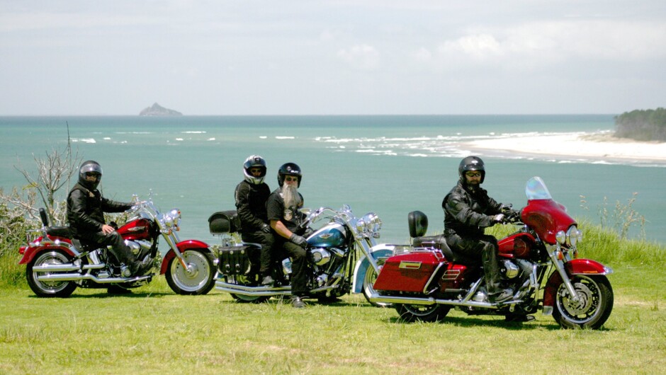 The Coromandel coastline is fantastic to explore via motorbike.