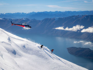 Heli-Skiing down