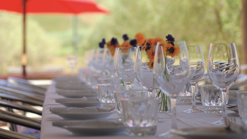 A table set up for a guest's birthday party.