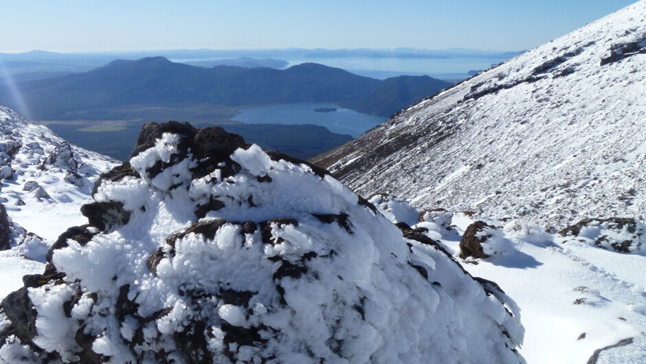 Red Crater - Winter Views from the top.