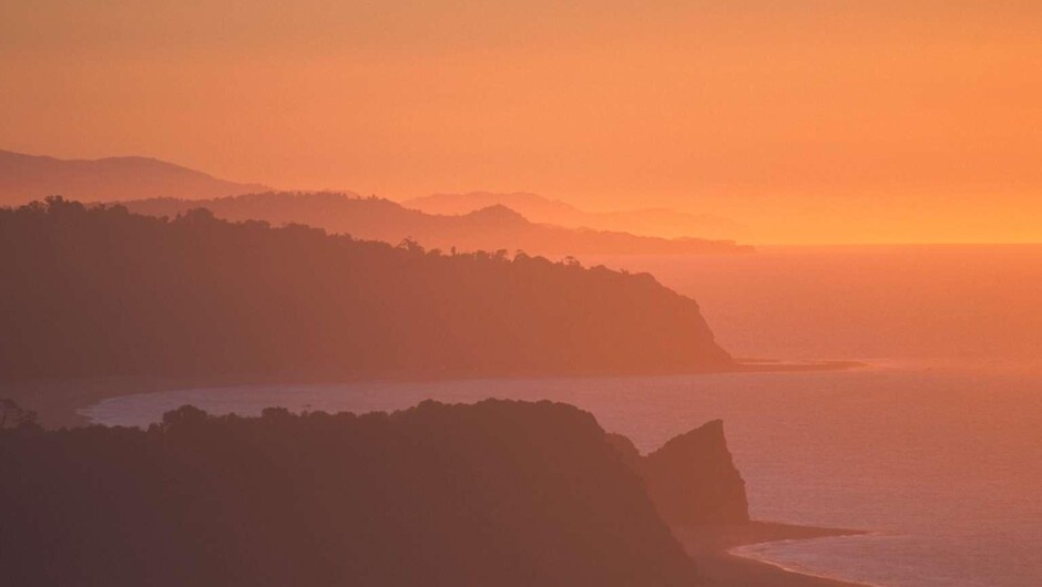 Looking south along the coast