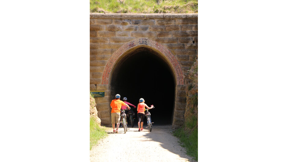 Entering a tunnel, Otago Central Rail Trail