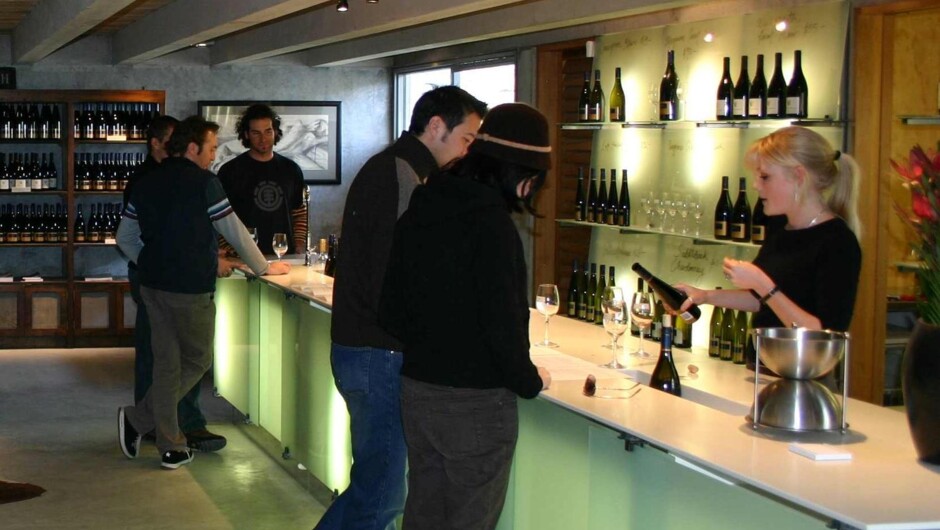 Wine Tasting at Peregrine Wines, Gibbston Valley, Central Otago, New Zealand