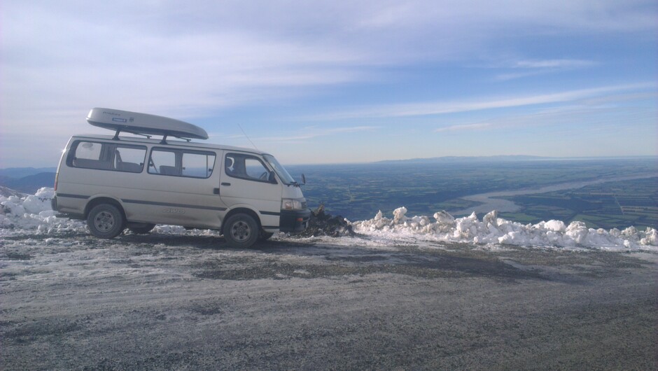 Overlooking the Canterbury Plains from the Mt Hutt Access Road