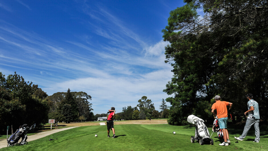 Tee off from the 18th