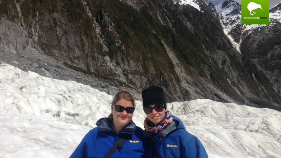 Trixi from Italy on top of Franz Josef Glacier