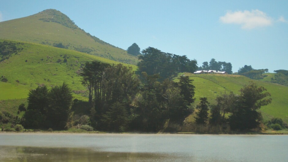 Hooper's Lodge from across Hooper's Inlet