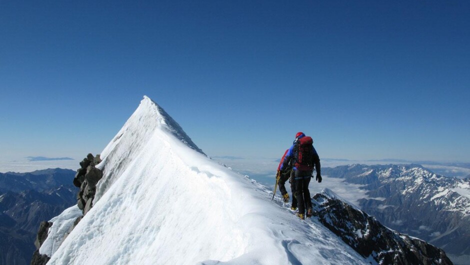 Climbers on Mount Cook