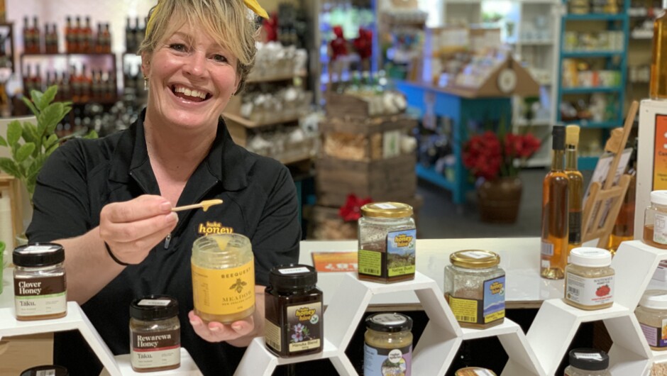 Free honey tasting.  New Zealand's widest range of artisan honeys.