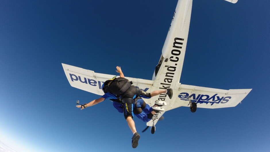 New Zealand's highest skydive, 20,000ft.