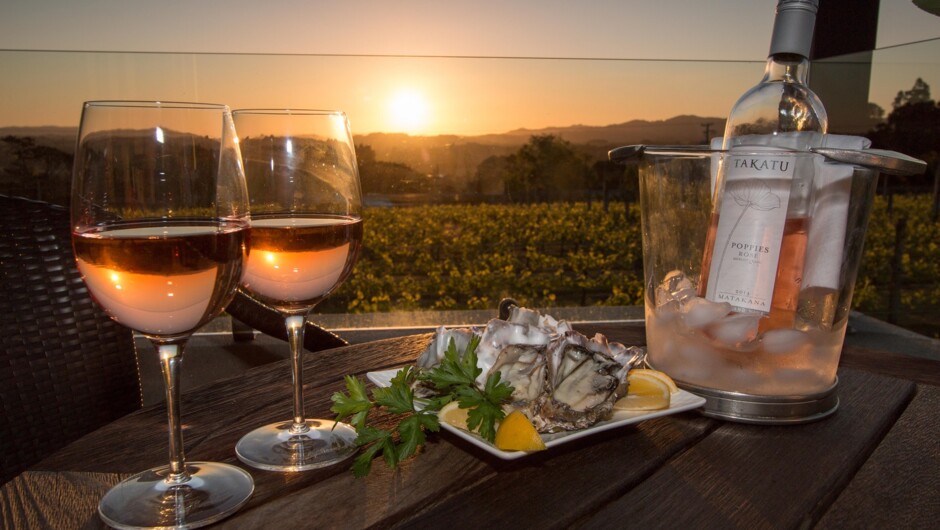 Local oysters in the sunset