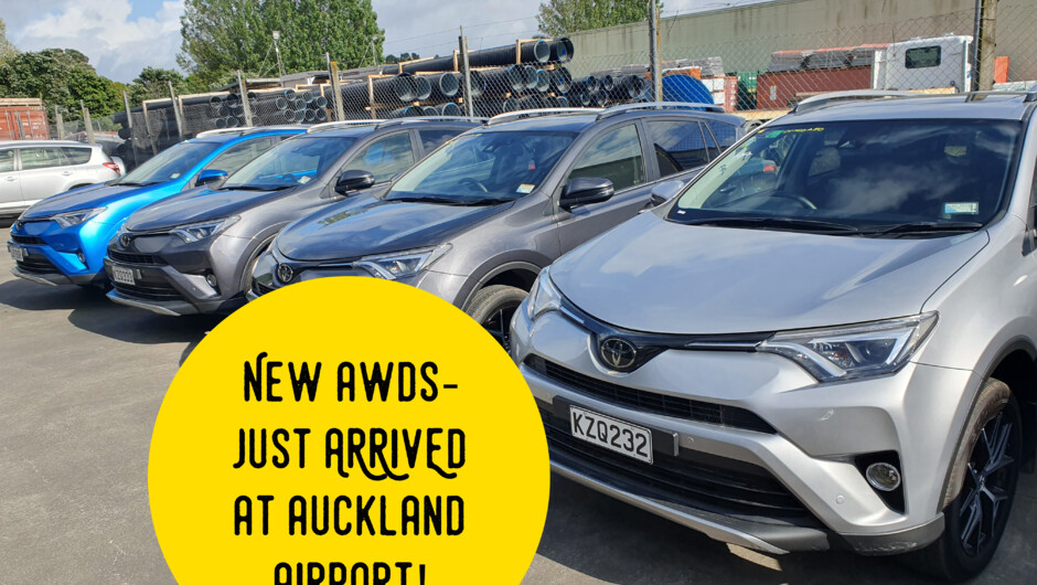 A line-up of SUVs at RaD Car Hire Auckland Airport