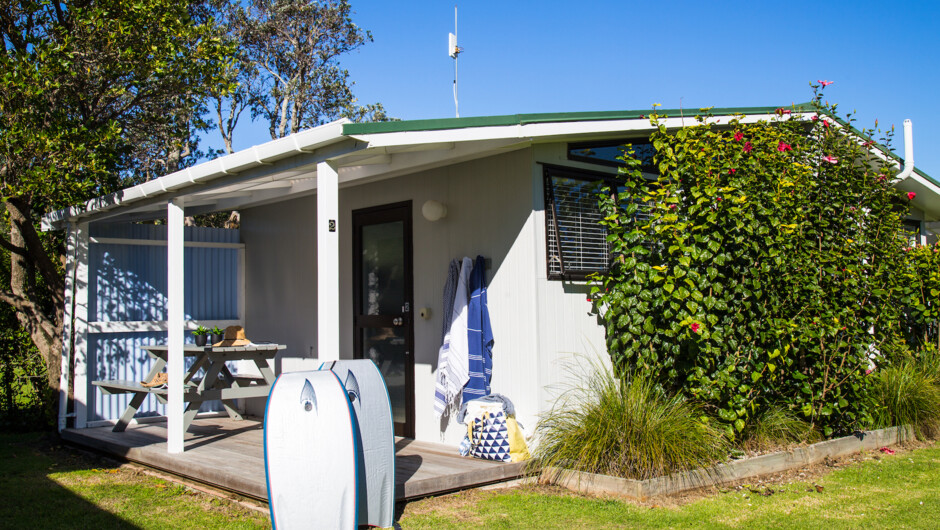 For total laid-back beach living, the beds are already made for you in our Kitchen Cabins.