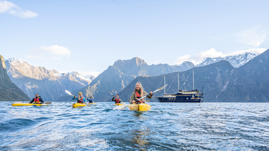 Kayaking in Milford Sound