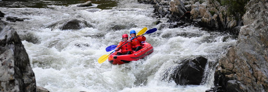 The inflatable kayak/ duckie tours are so much fun, these trips are group guided meaning you and your friend are in your own boat on a wilderness river trip, paddling down grade 3 rapids.