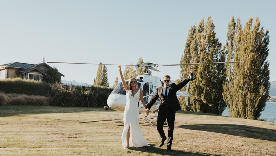 Make use of our on-site heli pad for your special day.