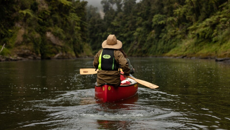 Relaxing paddle down the Whanganui River