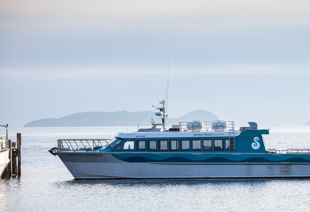 Stewart Island Ferry services offer scheduled daily departures on board our express catamarans between Bluff and Stewart Island (all year). During the one-hour crossing look out for wildlife.