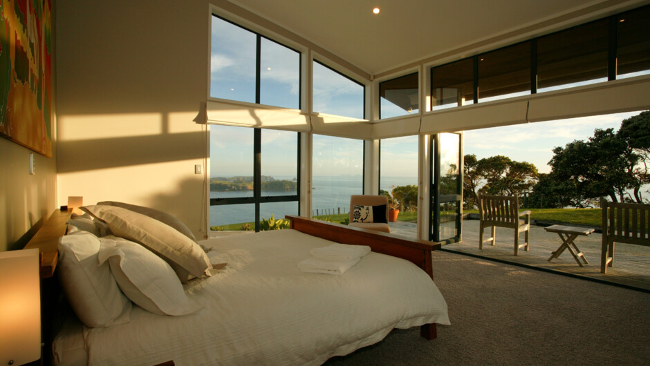 Master bedroom at Cliff House.