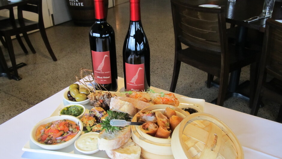 Match food and wine at the Plume restaurant with a choice of a wine platter.