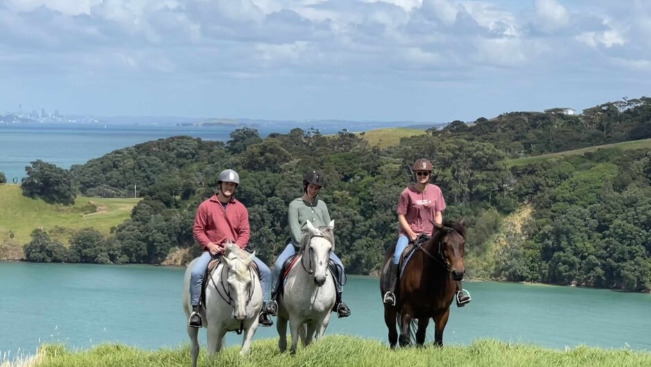 The most  picturesque horse riding you'll find close to Auckland.