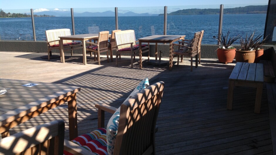 With an onsite Cafe - Wholesome Kitchen right on the shores of Lake Taupo.