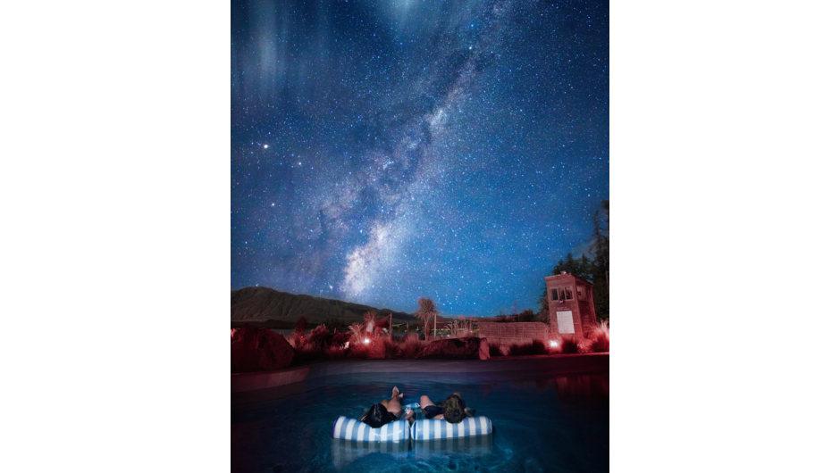 Soak in the Stars in our hot pools
