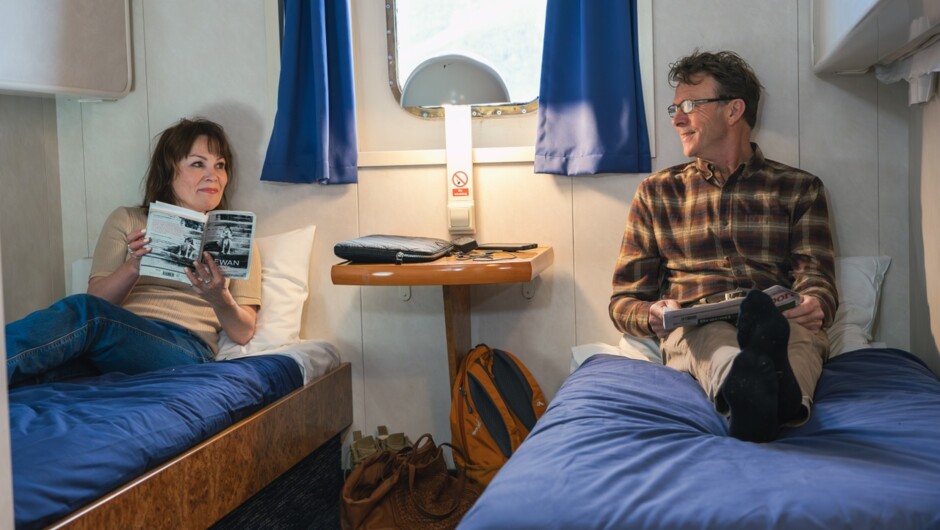 Enjoy your own space in a cabin onboard Kaitaki