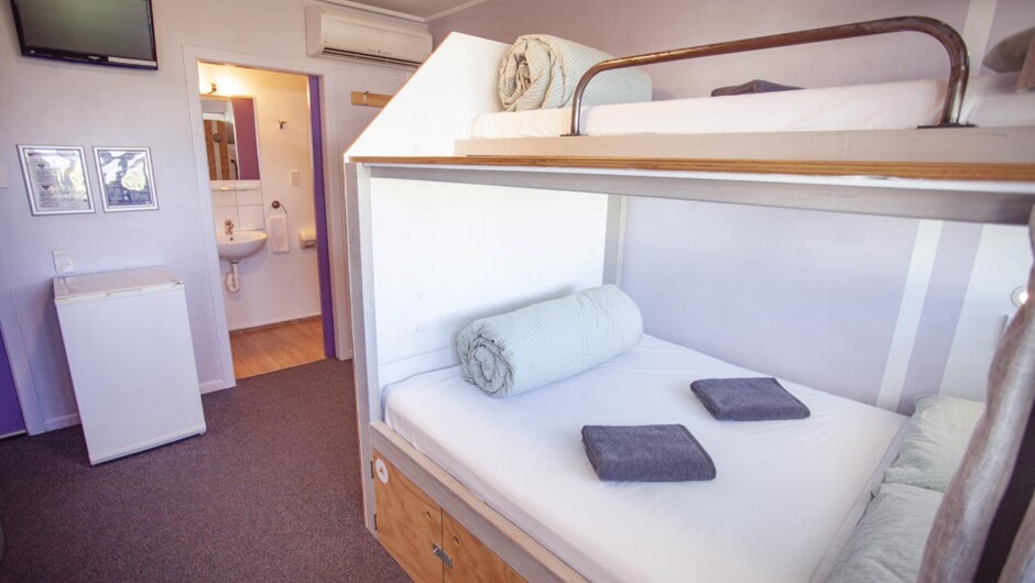 Our 4-bed ensuite rooms are perfect for solo adventurers, groups and families alike