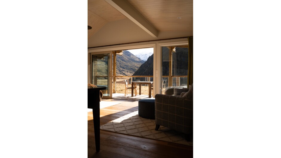 Wake up to the majestic peaks, with uninterrupted views from your private chalet.