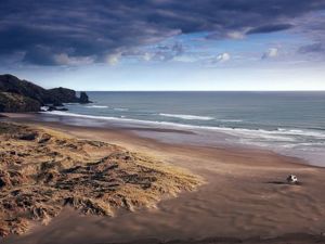 Bethells Beach (Te Henga) from above is wild and beautiful.