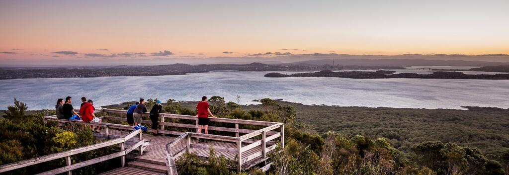 Sunset views from Rangitoto Summit