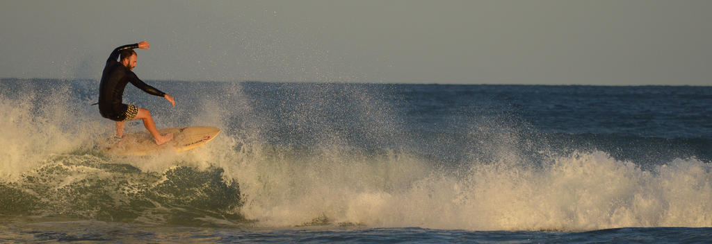 Surfing on Great Barrier Island