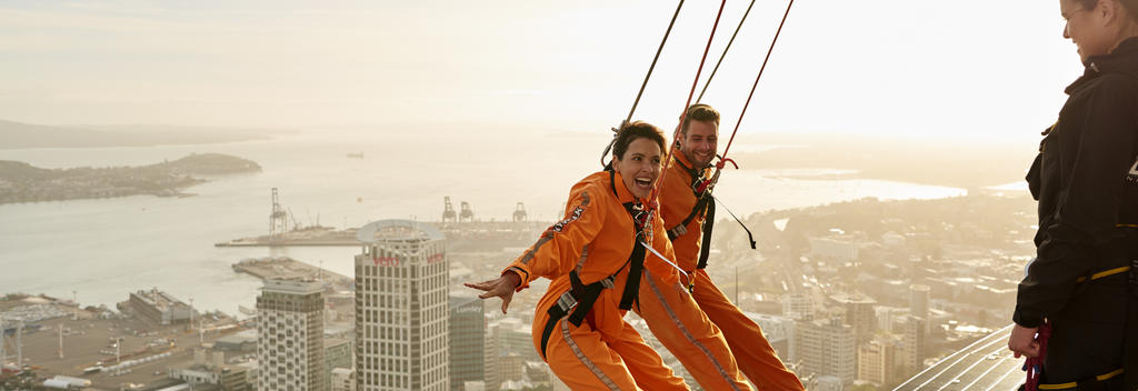 Take a thrilling walk 192 metres above Auckland City.