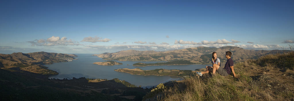 Enjoy the views over Christchurch at the top of the Port Hills.