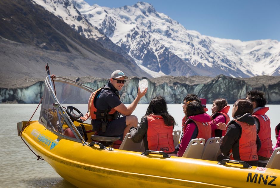 Exploring the hanging glaciers.