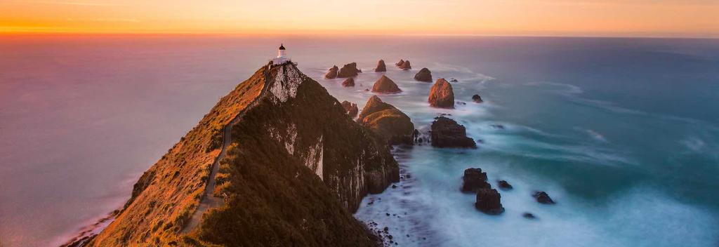 Fantastic sunset at the Nugget Point Lighthouse