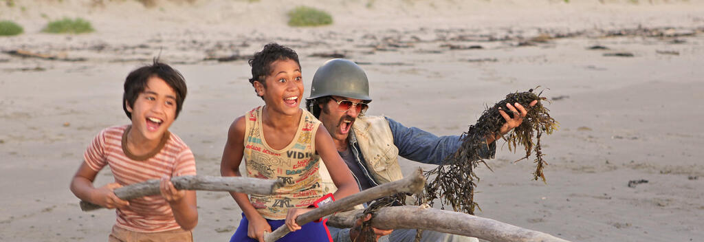 Rocky (Te Aho Eketone Whitu), Boy (James Rolleston) and Alamein (Taika Waititi) in Boy, 2010 © Whenua Films.
