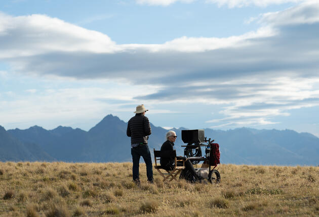 Film Director filming on the set of The Power of the Dog