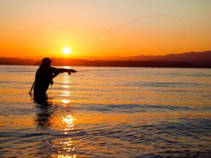Fly fishing Great Lake Taupo
