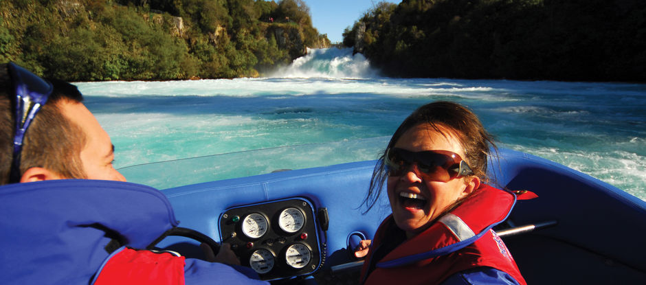 If you prefer your scenery with a large dash of action, catch a jet boat ride to the base of Huka Falls.